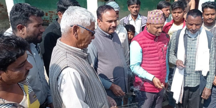 नेपालगञ्ज वडा नं. १५ को जमुनाहा गाउँमा बत्ती जडान र सडक निर्माण योजना सुरु