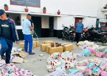 बाँके प्रहरीद्धारा नेपालगञ्जमा साढे १० लाख मूल्य बराबरको अवैध सामान बरामद