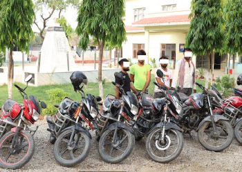 मोटरसाइकल चोरीमा संलग्न चार जना व्यक्ति बाँके प्रहरीद्धारा पक्राउ