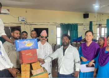 बाँकेको जानकी गाउँपालिकाकाद्धारा सहयोग सामग्री वितरण