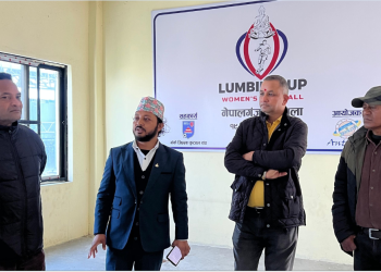 लुम्बिनी कप महिला फुटबलः पूर्व खेलकुद मन्त्री अथकद्धारा सचिवालय र रंगशालाको अनुगमन