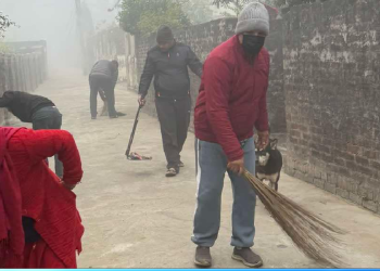 बुलबुलिया शान्तिनगर टोलको नियमित सरसफाई, स्थानीय सहभागितामा जोड