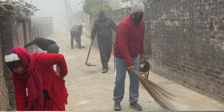बुलबुलिया शान्तिनगर टोलको नियमित सरसफाई, स्थानीय सहभागितामा जोड