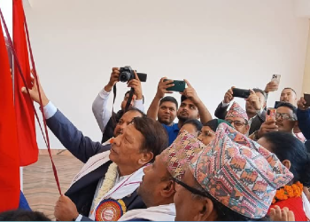 नेपालगञ्जमा निर्माण सम्पन्न सिटी हलको उपप्रधानमन्त्री सिंद्धद्धारा उद्घाटन