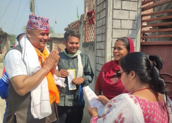 कांग्रेस उम्मेदवार कोइराला आज दिनभर मतदाताकै घर-दैलोमा ब्यस्त