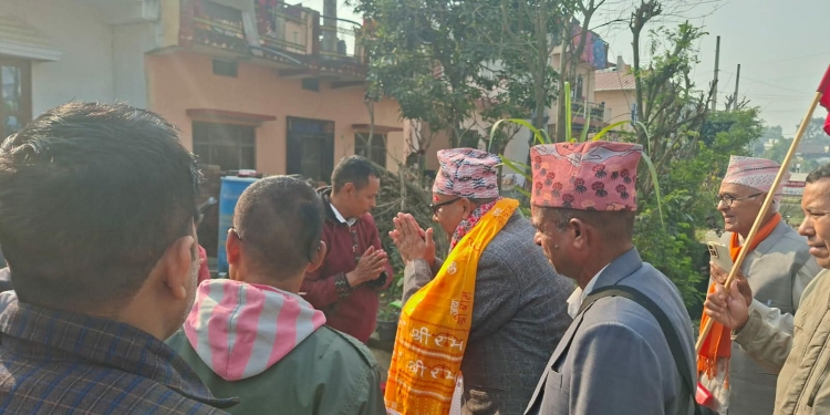 गौडेलले गरे आफ्नै वडामा घरदैलो